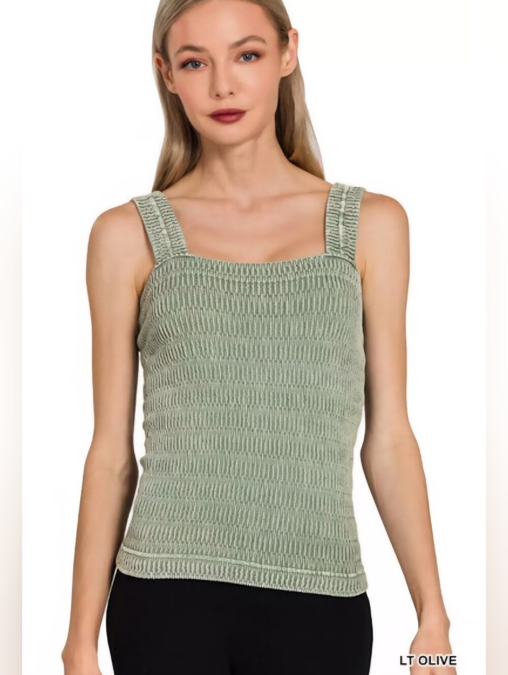 Zenana Seamless Stone-washed Tank Top NWOT